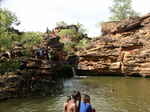 Big swimming pool, unknown valley