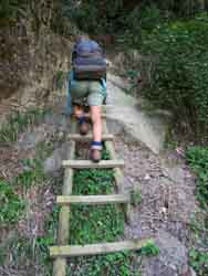 Ladders helped on the steepest bits