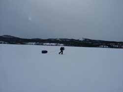 Hikers on Coughlan Lake