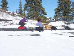 Lake Laberge lunch stop