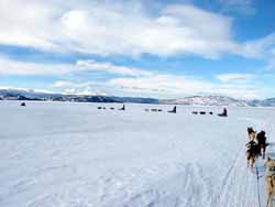 Crossing the lake for the last time
