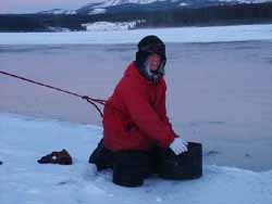 Jennine collecting water