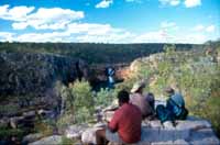 High view of falls