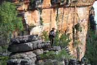 On the edge of the escarpment.