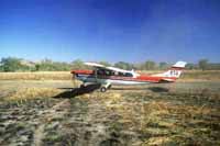 Landing on the Munja airstrip