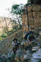 Climbing a dry hill