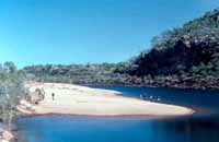 Sandy bank, lower Drysdale