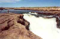 Standing on the east side of Solea Falls,  June 2000