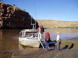 Getting off the boat