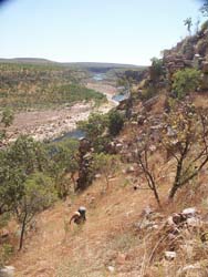 Climbing out of the gorge
