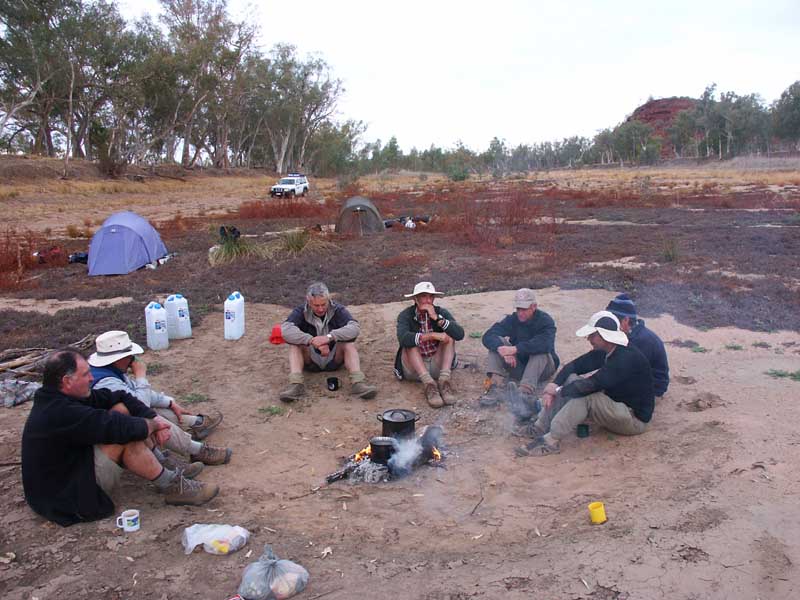 Finke River camp, evening