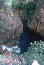 Freezing Falls from top, April