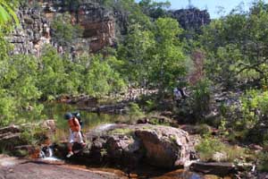 Walking down Cascades Creek