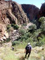 Descent to the bottom of Lennard Gorge