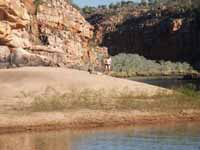 Relaxing on the beach at Moll Gorge base camp