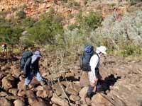 Rock hopping up Moll Gorge