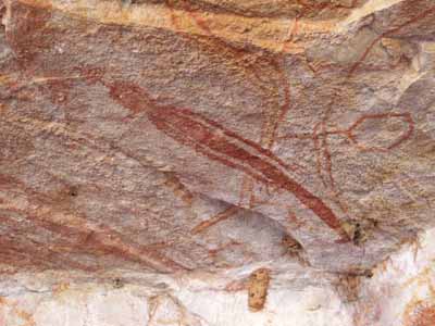 Rock painting detail.