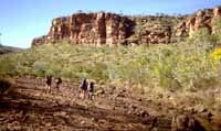 Walking on flat rock ledges shortly after the boiling billy shot above was taken