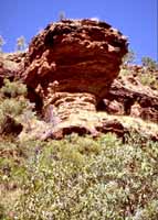 Rocky outcrop on the edge of the gorge