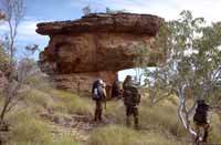 Rock outcrop on the Stokes plateau
