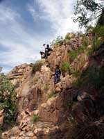 Off trail in Katherine Gorge