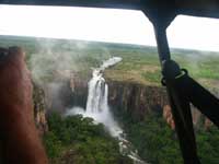 Helicopter view of Magela Falls