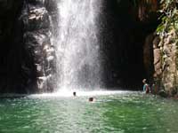 Swimming at Windolf Falls