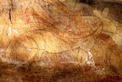 Surprise wallaby painting, photo J Mayze