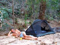 Twin Falls Creek camp site