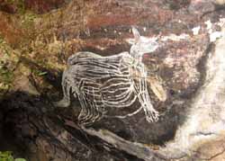 Wallaby painting, photo J Mayze