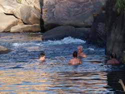 Camp site swim