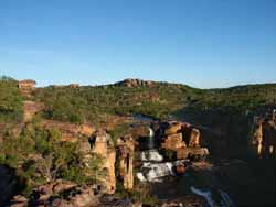 Twin Falls at sunset