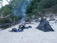 Guides Lazarus and Lloyd at first campsite on Koolpin Creek