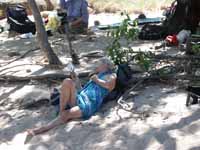 Relaxing at Waterfall Creek camp