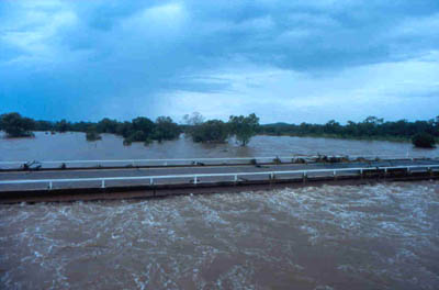 Lower Edith River bridge, just before it reopened to traffic