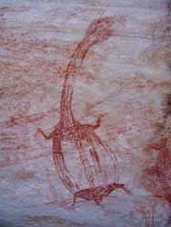 Turtle painting, Koolpin Gorge; photo S Bell