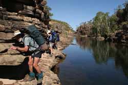 Central gorge scramble, June; photo P Benjafield