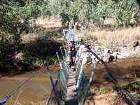 Crossing the bridge near the Yurmikmik car park