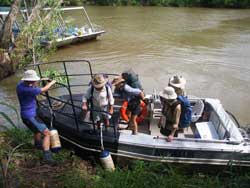 Disembarking the boat