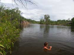 Edith River swim at big pool