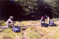 Having a break on the Pingo Track