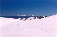 Trekking through the snow, Puyuehue