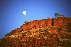 Pilbara moonrise -- the blurring of the moon was caused by the length of the exposure, R Willis 