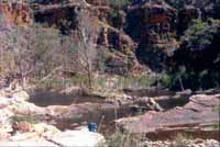 Nearing the end of the gorge, R Baillie