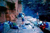 Flat rock campsite, photo R Baillie