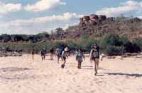 Walking on the beach above Twin Falls