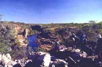 View down the gorge below Amphitheatre Falls
