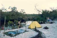 Sandy camp site