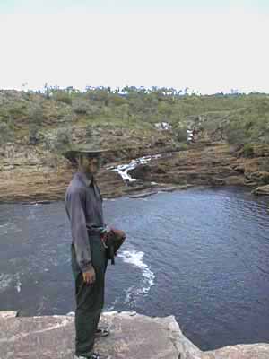 Russell above Amphitheatre Pool, photo E Gold